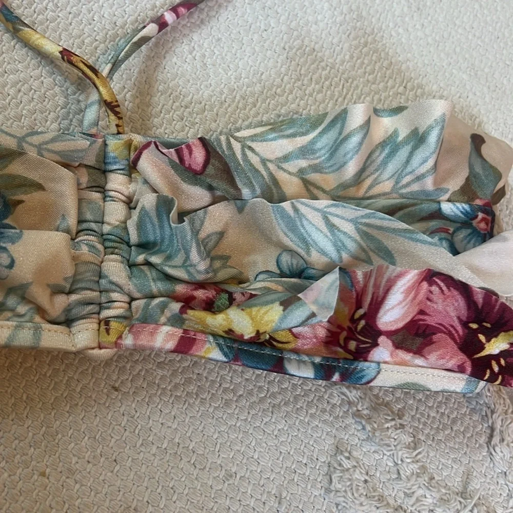 Zimmermann Kids Girls floral Frill Printed Ruffle Bikini Top size 8